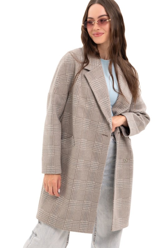 Пальто Астрiд беж.-блакитна смуга