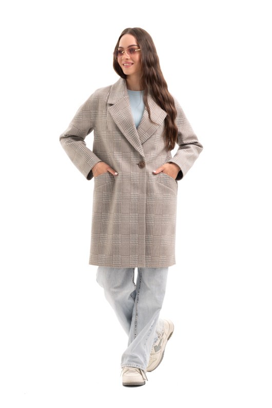 Пальто Астрiд беж.-блакитна смуга