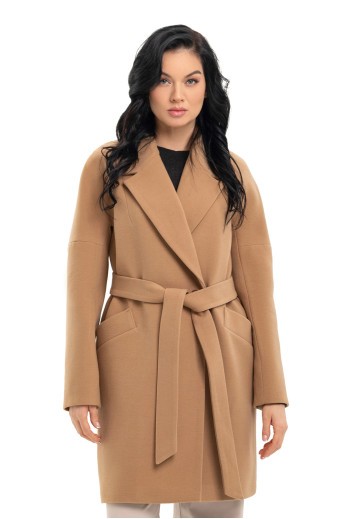 Практичне пальто із кашеміру «Макс» пісочне