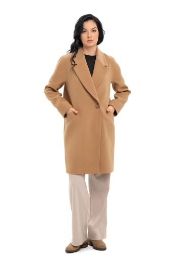 Практичне пальто із кашеміру «Макс» пісочне