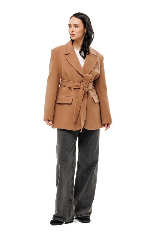 Пальто-піджак із кашеміру «Лав» кемел