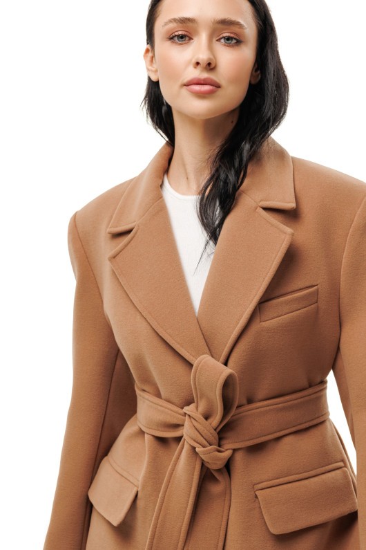 Пальто-піджак із кашеміру «Лав» кемел
