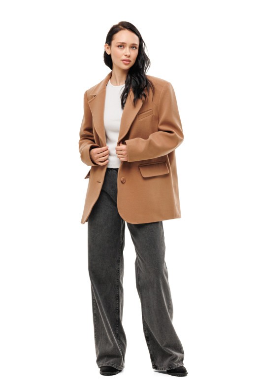 Пальто-піджак із кашеміру «Лав» кемел