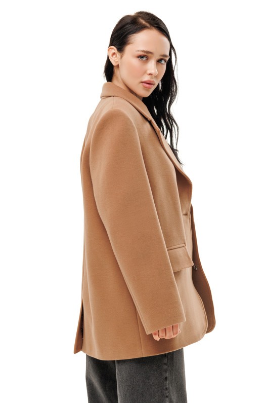 Пальто-піджак із кашеміру «Лав» кемел