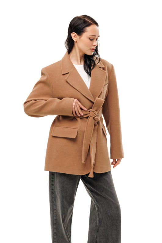 Пальто-піджак із кашеміру «Лав» кемел