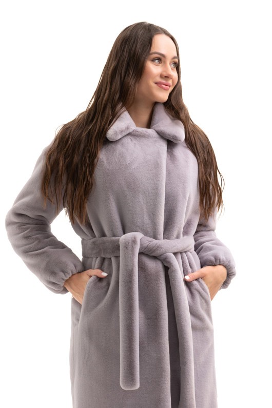 Шуба Емілія сiрий утеплене