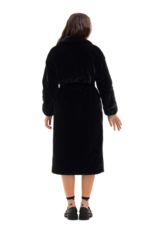 Шуба Емілія чорний утеплене