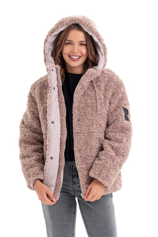 Короткий пуховик «Скай» пудра утеплене