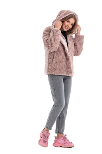 Короткий пуховик «Скай» пудра утеплене