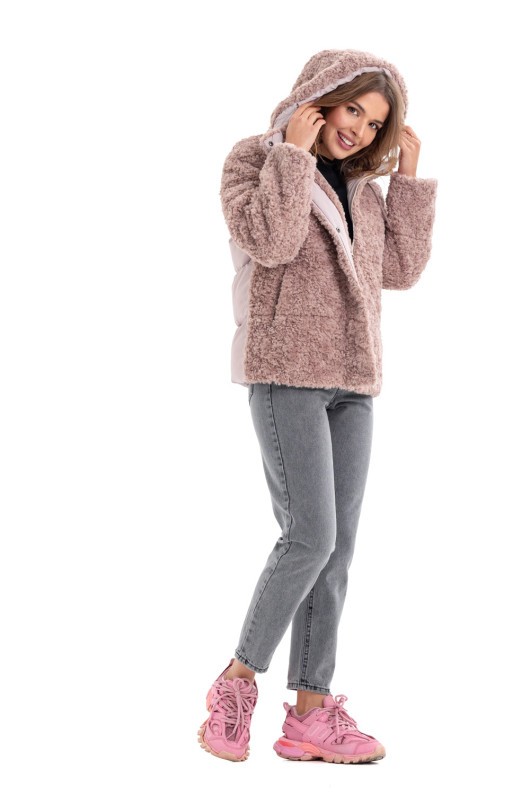 Короткий пуховик «Скай» пудра утеплене