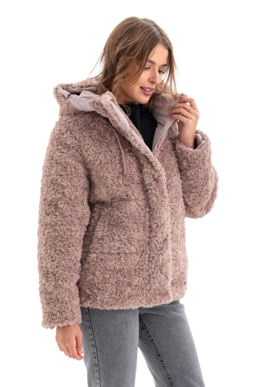 Короткий пуховик «Скай» пудра утеплене