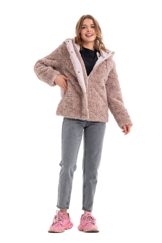 Короткий пуховик «Скай» пудра утеплене