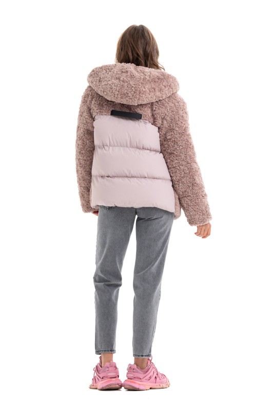 Короткий пуховик «Скай» пудра утеплене