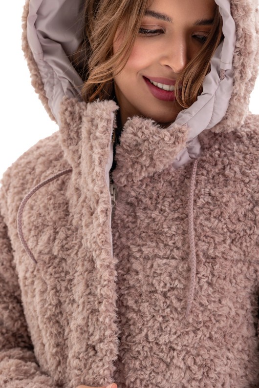 Короткий пуховик «Скай» пудра утеплене