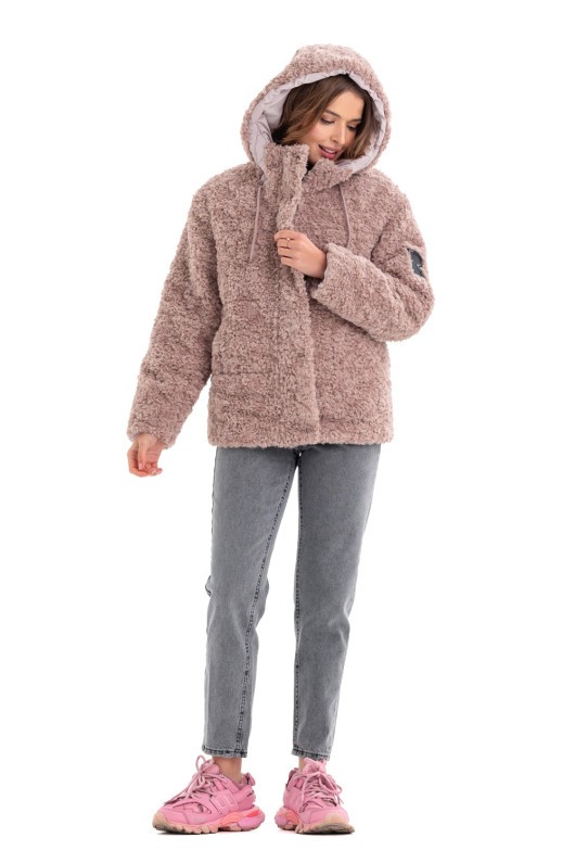 Короткий пуховик «Скай» пудра утеплене