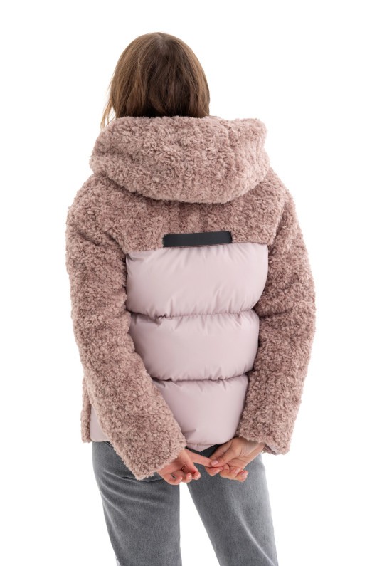 Короткий пуховик «Скай» пудра утеплене