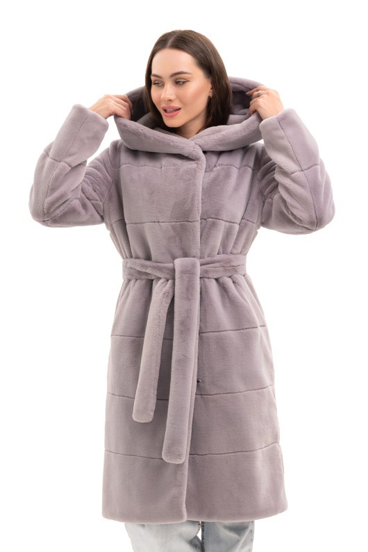 Шуба Опра сірий утеплене