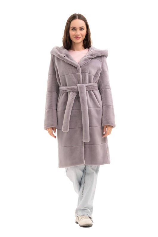 Шуба Опра сірий утеплене