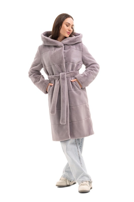 Шуба Опра сірий утеплене