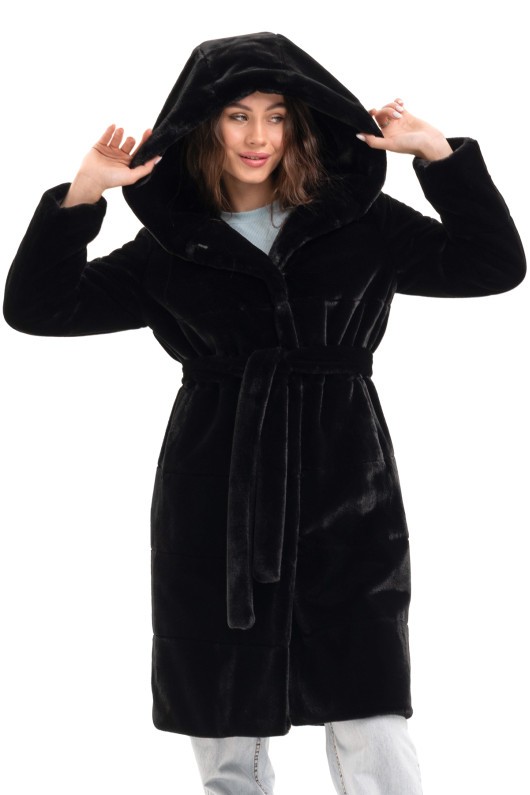 Шуба Опра чорний утеплене