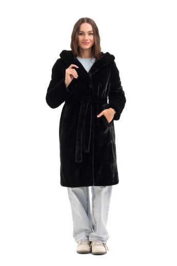 Шуба Опра чорний утеплене