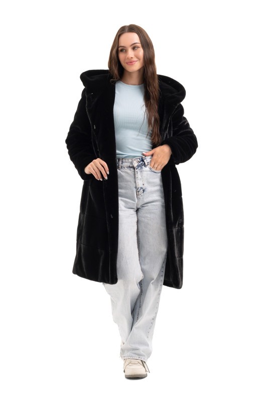 Шуба Опра чорний утеплене