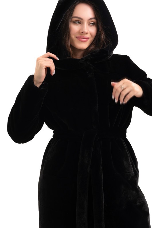 Шуба Опра чорний утеплене