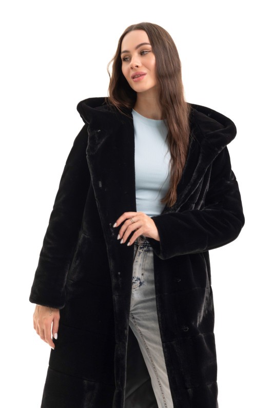 Шуба Опра чорний утеплене