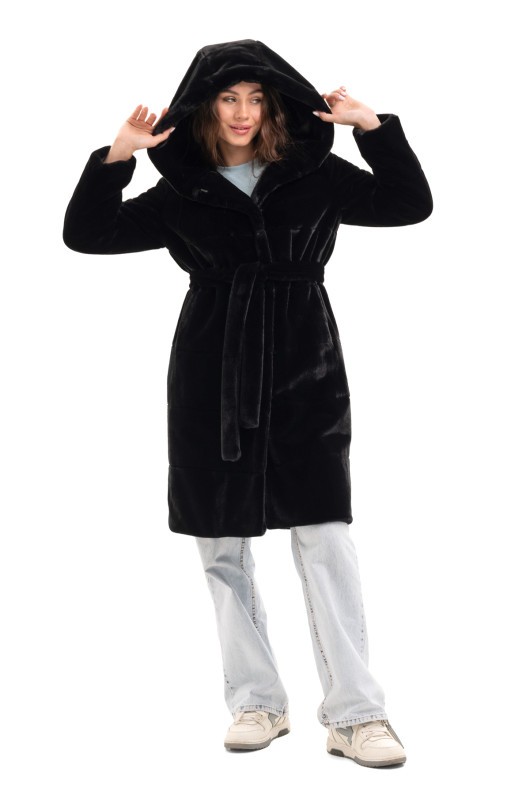 Шуба Опра чорний утеплене