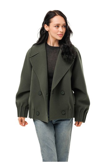 Пальто Августа оливковий