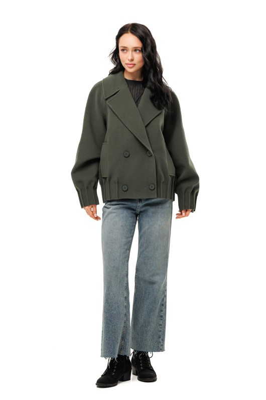 Пальто Августа оливковий