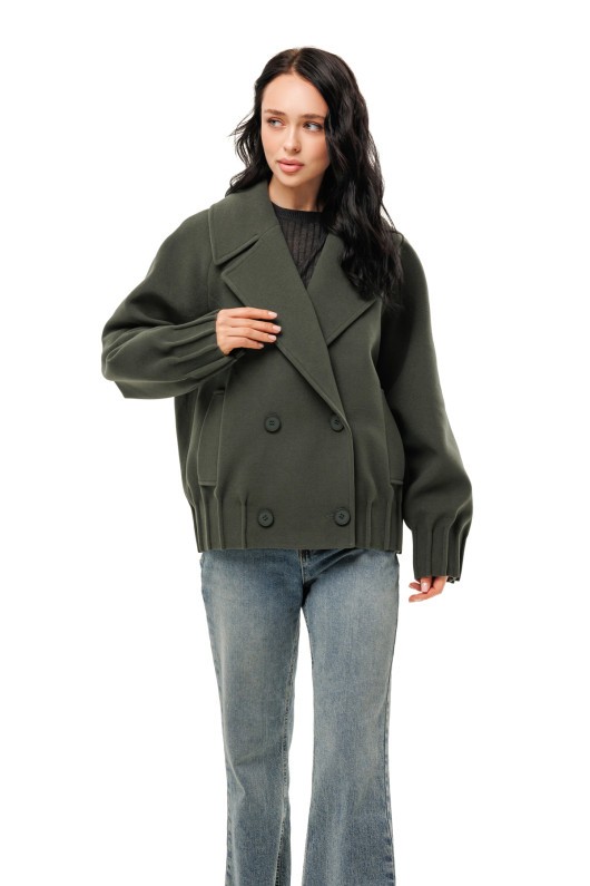 Пальто Августа оливковий