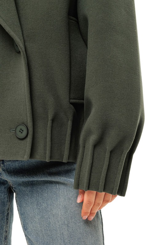 Пальто Августа оливковий