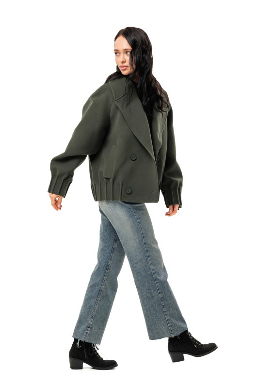 Пальто Августа оливковий