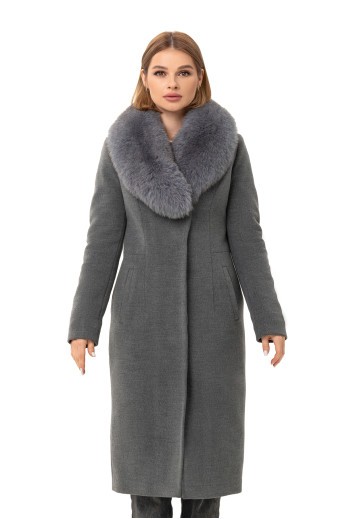 Пальто Айріс сірий утеплене