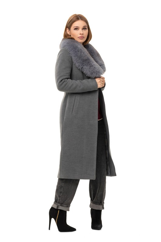Пальто Айріс сірий утеплене