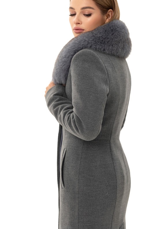 Пальто Айріс сірий утеплене