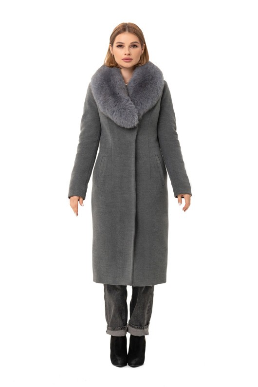 Пальто Айріс сірий утеплене