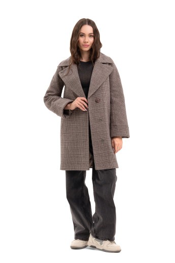 Пальто Мілі коричневий утеплене