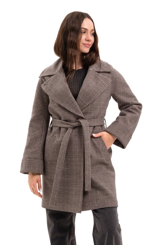 Пальто Мілі коричневий утеплене