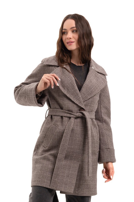 Пальто Мілі коричневий утеплене