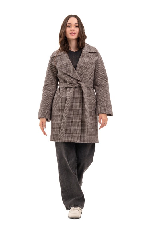 Пальто Мілі коричневий утеплене