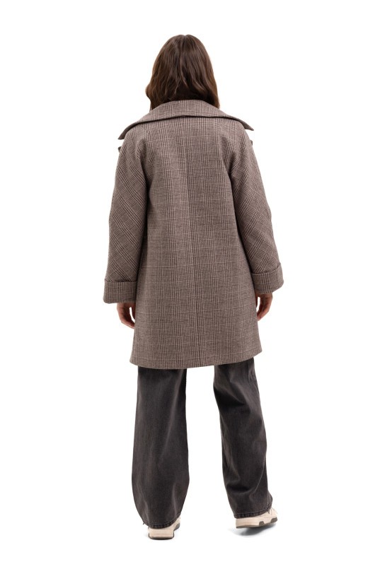 Пальто Мілі коричневий утеплене