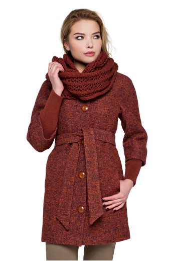 Пальто Мері теракот