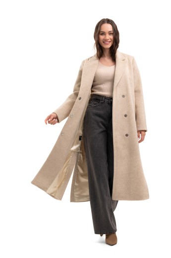Демісезонне пряме пальто «Одрі» молоко