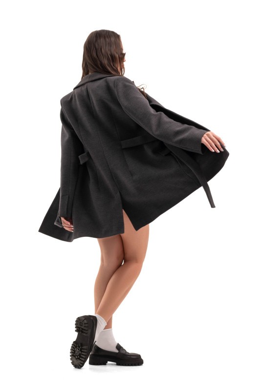 Коротке кашемірове пальто «Ніколет» графіт