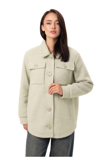 Пальто-сорочка Ейда фісташковий