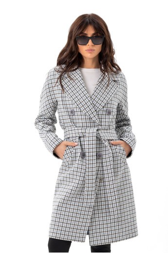 Пальто Келі лапка блакитний