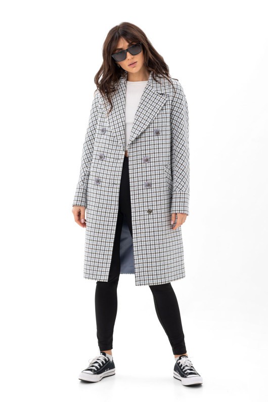 Пальто Келі лапка блакитний