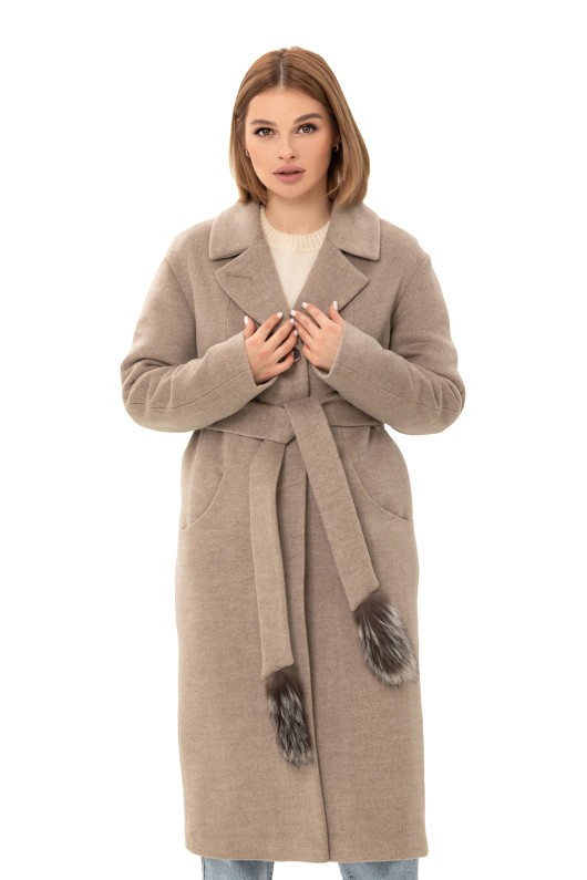 Пальто Татi капучино утеплене